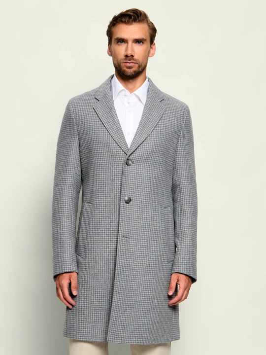 Zdjęcie produktu BOSS BLACK Wełniany płaszcz H-Hyde-E-264 szary