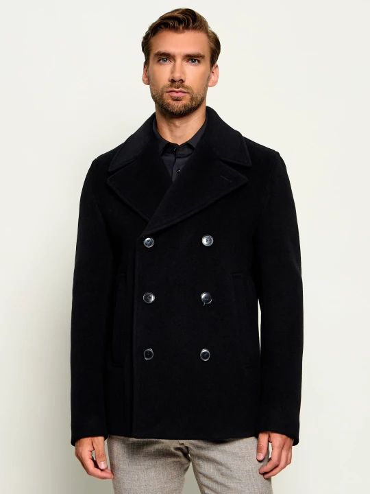 Zdjęcie produktu BOSS BLACK Wełniany płaszcz H-Hyde-Peacoat-264