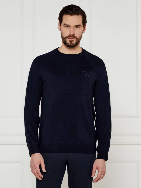 Zdjęcie produktu BOSS BLACK Wełniany sweter Balleto_PS Boss X Porsche | Regular Fit granatowy
