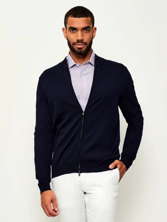 Zdjęcie produktu BOSS BLACK Wełniany sweter Balonso | Regular Fit granatowy