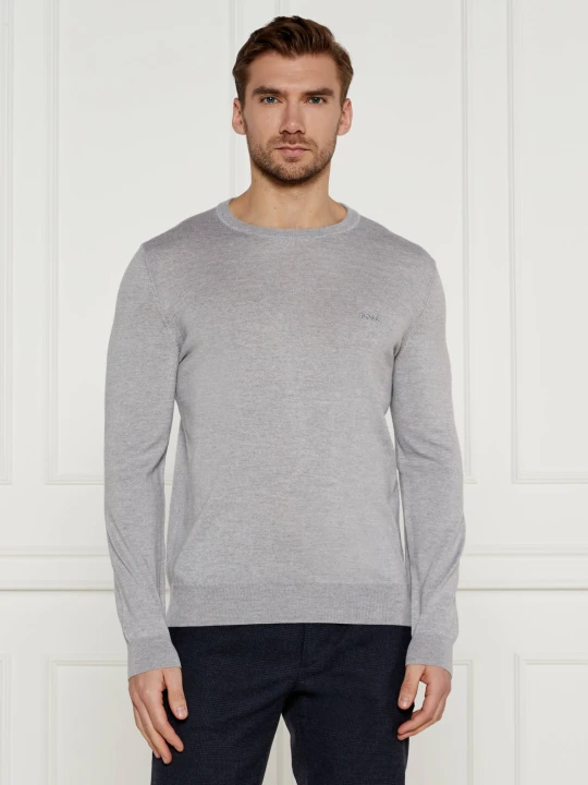 Zdjęcie produktu BOSS BLACK Wełniany sweter Botto-L | Regular Fit szary