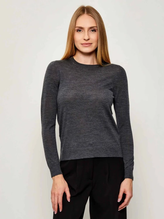 Zdjęcie produktu BOSS BLACK Wełniany sweter Ferpina | Slim Fit grafitowy