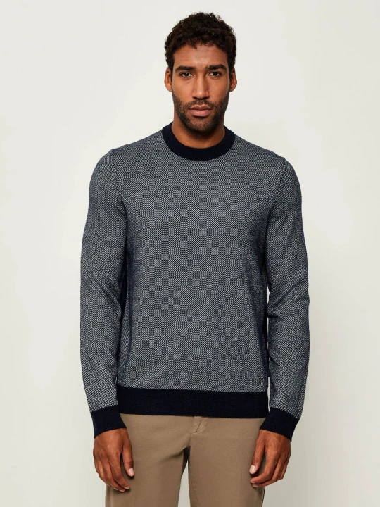 Zdjęcie produktu BOSS BLACK Wełniany sweter H-Hestro | Regular Fit granatowy