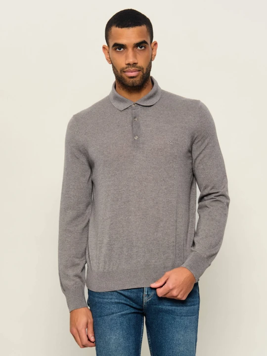 Zdjęcie produktu BOSS BLACK Wełniany sweter H-Lancione- | Regular Fit szary