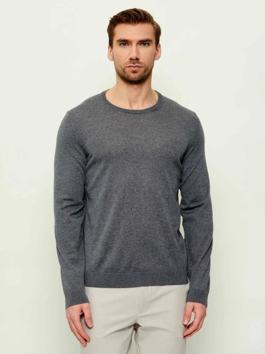 Zdjęcie produktu BOSS BLACK Wełniany sweter Leno-P | Slim Fit szary