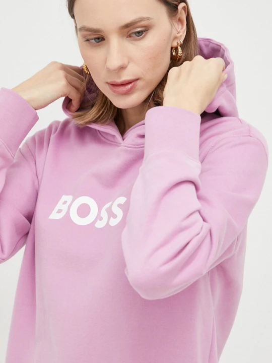 Zdjęcie produktu BOSS bluza bawełniana różowy