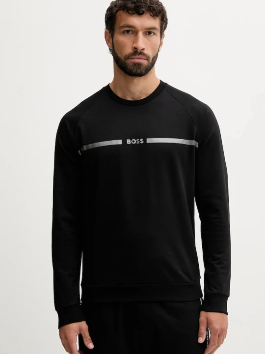 Zdjęcie produktu BOSS bluza bawełniana lounge Authentic Sweatshirt czarny