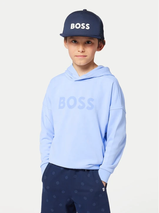 Zdjęcie produktu BOSS Bluza J52028 D Błękitny Loose Fit Niebieski jasny