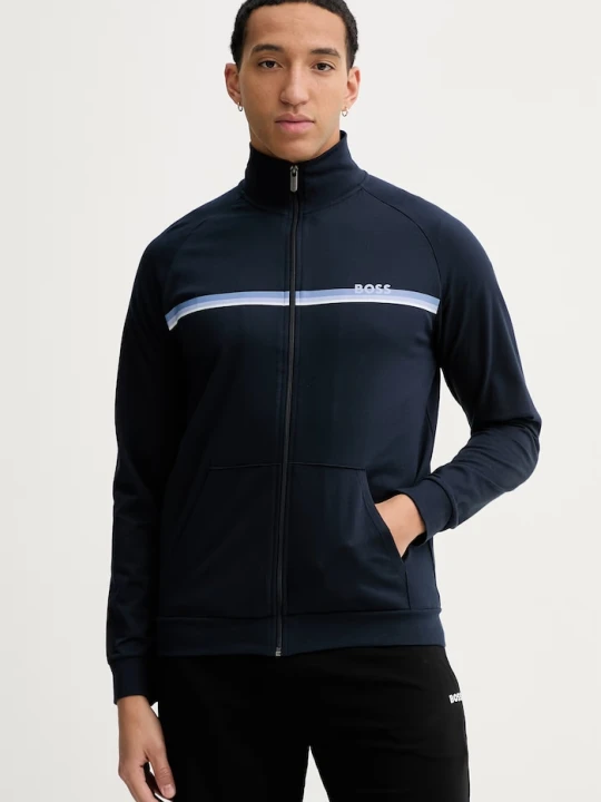 Zdjęcie produktu BOSS bluza rozpinana męska bawełniana Authentic Jacket Z granatowy