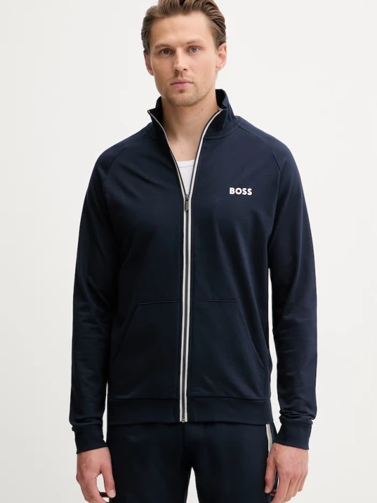 Zdjęcie produktu BOSS bluza rozpinana męska bawełniana Authentic Jacket Z granatowy