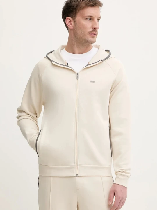 Zdjęcie produktu BOSS bluza rozpinana z kapturem męska Sense Hooded Jacket beżowy