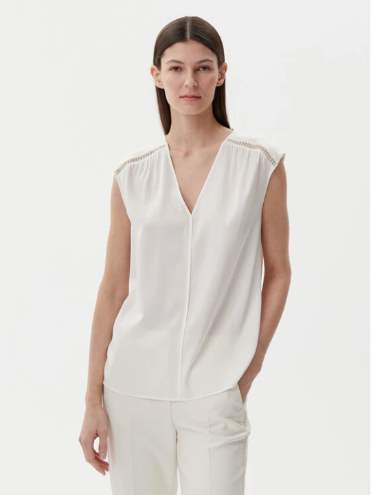 Zdjęcie produktu BOSS Bluzka Binadi 50540616 Biały Relaxed Fit