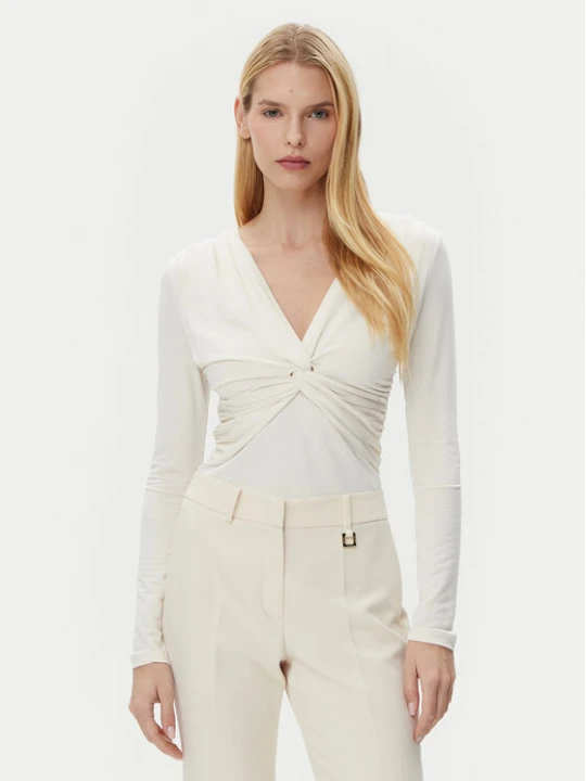Zdjęcie produktu BOSS Bluzka Eulori 50534546 Beżowy Slim Fit
