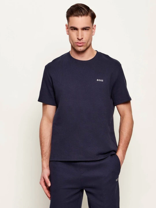 Zdjęcie produktu Boss Bodywear T-shirt Waffle | Regular Fit granatowy