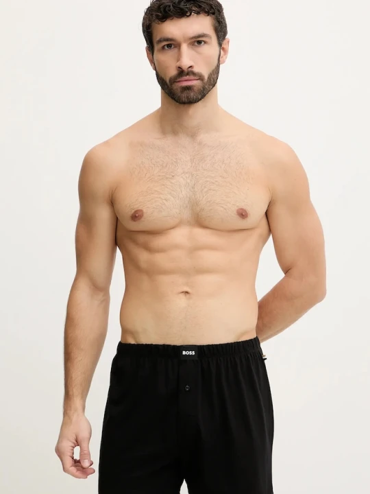 Zdjęcie produktu BOSS bokserki męskie bawełniane z elastanem 2P Jersey Boxer 2-pack czarny