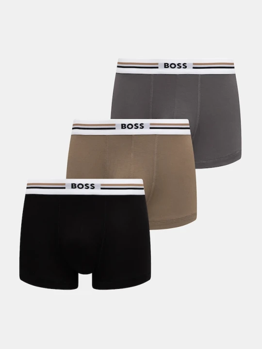 Zdjęcie produktu BOSS bokserki dopasowane męskie z wiskozą Trunk 3P Revive 3-pack czarny