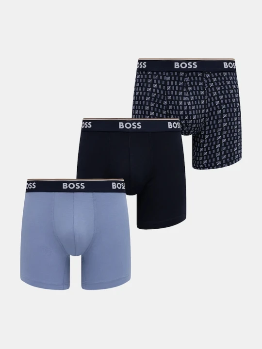 Zdjęcie produktu BOSS bokserki męskie z bawełną BoxerBr 3P Power Des 3-pack niebieski