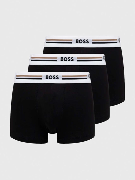 Zdjęcie produktu BOSS bokserki dopasowane męskie z wiskozą Trunk 3P Revive 3-pack czarny