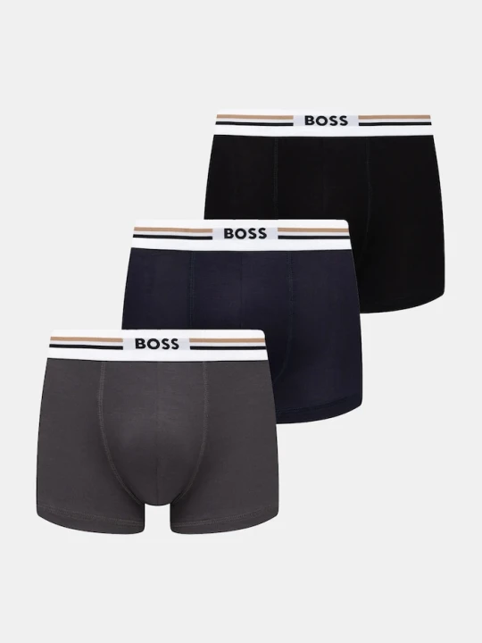 Zdjęcie produktu BOSS bokserki dopasowane męskie z wiskozą Trunk 3P Revive 3-pack czarny