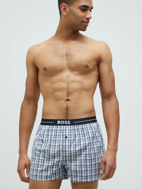 Zdjęcie produktu BOSS bokserki bawełniane 2-pack NOS Boxer EW 2P granatowy