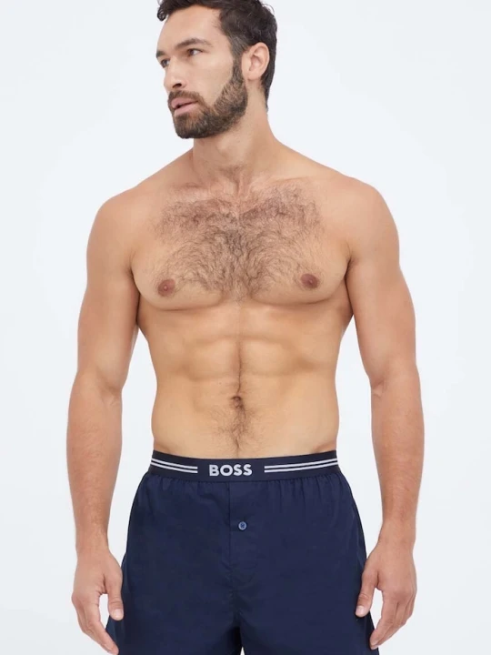 Zdjęcie produktu BOSS bokserki bawełniane 3-pack 3P Woven Boxer niebieski