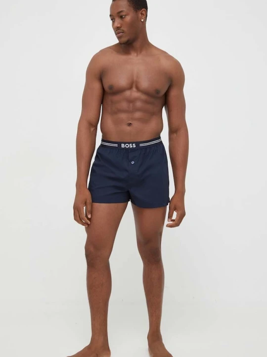 Zdjęcie produktu BOSS bokserki bawełniane 3-pack 3P Woven Boxer niebieski