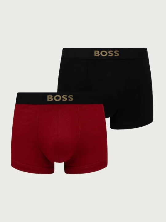 Zdjęcie produktu BOSS bokserki dopasowane męskie bawełniane Trunk 2P Gold Logo 2-pack czerwony