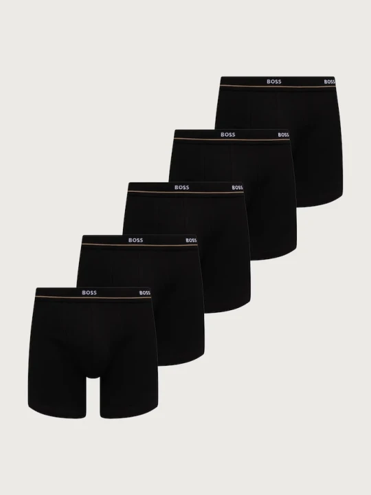 Zdjęcie produktu BOSS bokserki dopasowane męskie bawełniane z elastanem BoxerBr 5P Essential 5-pack czarny
