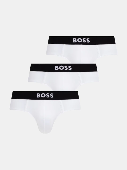 Zdjęcie produktu BOSS bokserki dopasowane męskie bawełniane z elastanem HipBr 3-pack biały