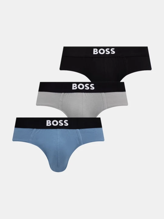 Zdjęcie produktu BOSS bokserki dopasowane męskie bawełniane z elastanem HipBr 3-pack szary