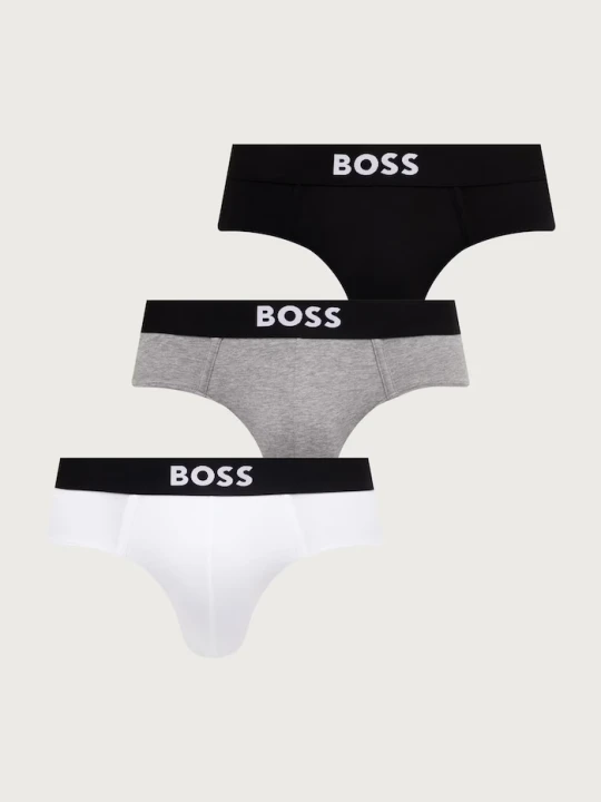 Zdjęcie produktu BOSS bokserki dopasowane męskie bawełniane z elastanem HipBr 3-pack czarny