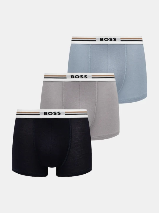 Zdjęcie produktu BOSS bokserki dopasowane męskie z wiskozą Trunk 3P Revive 3-pack czarny