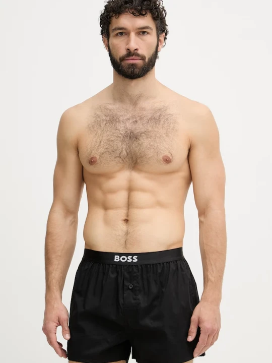 Zdjęcie produktu BOSS bokserki męskie bawełniane 2P Boxer Shorts EW 2-pack szary