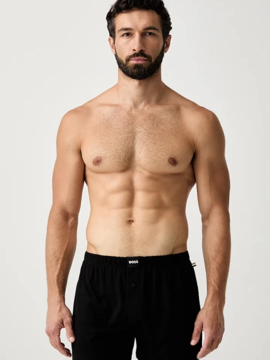 Zdjęcie produktu BOSS bokserki męskie bawełniane z elastanem 2P Jersey Boxer 2-pack czarny