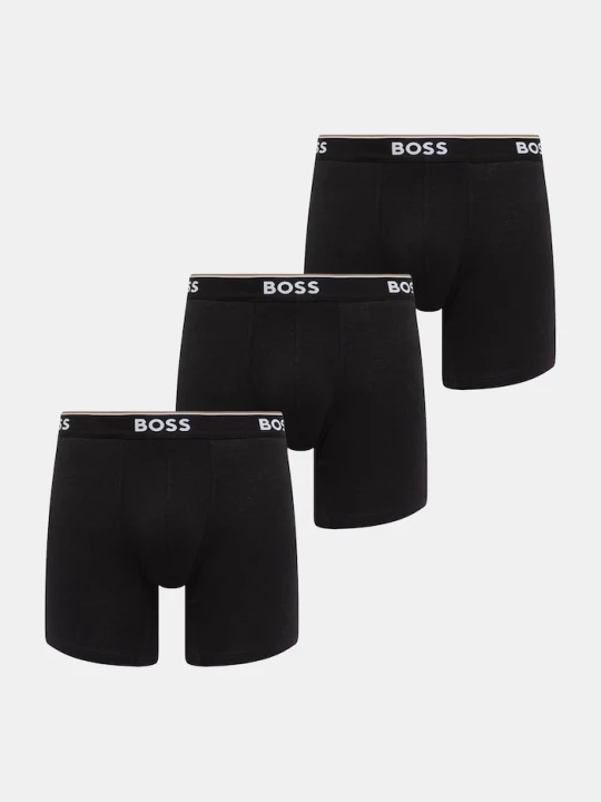Zdjęcie produktu BOSS bokserki męskie bawełniane z elastanem 3-pack czarny