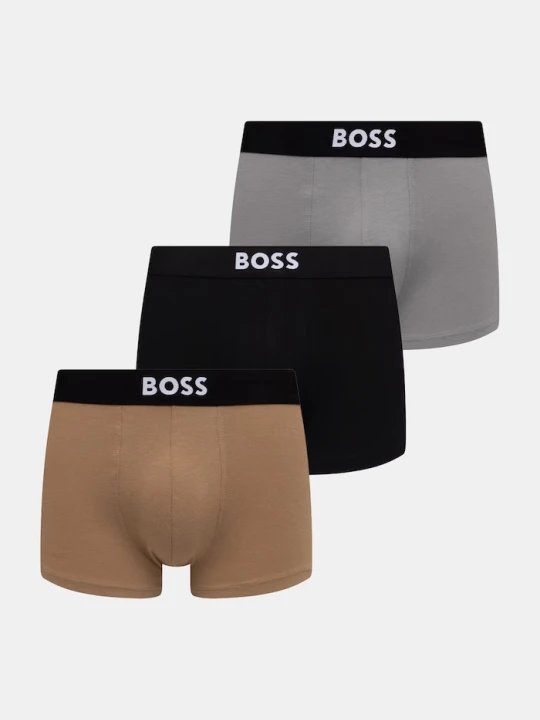 Zdjęcie produktu BOSS bokserki męskie bawełniane z elastanem Trunk 3P BOSS ONE 3-pack szary