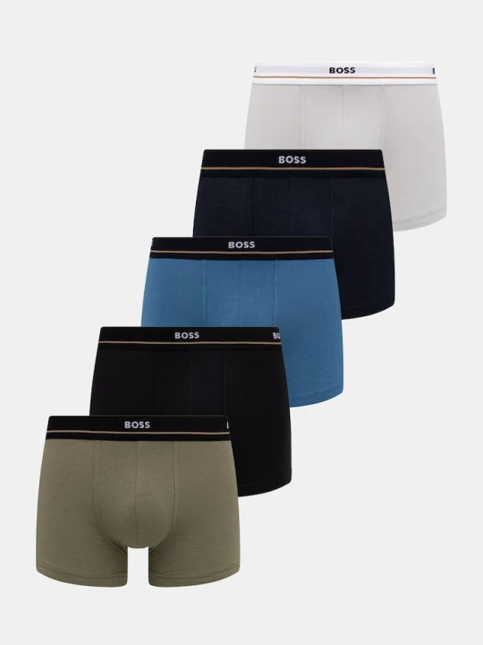 Zdjęcie produktu BOSS bokserki męskie bawełniane z elastanem Trunk 5P Essential 5-pack czarny