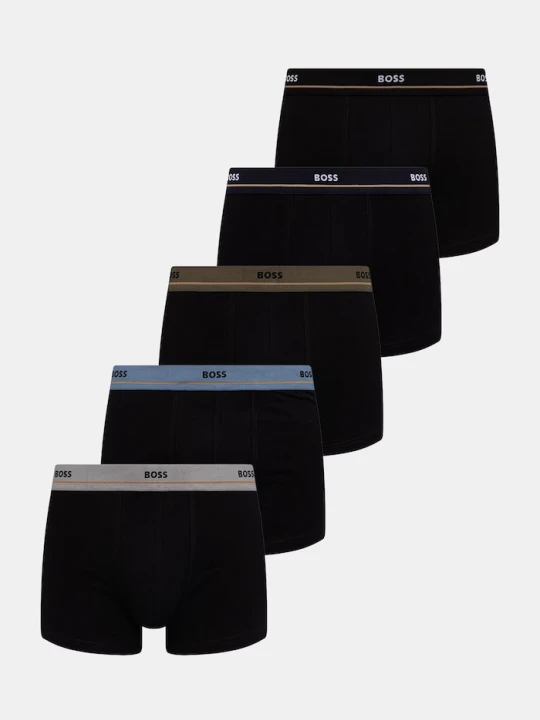 Zdjęcie produktu BOSS bokserki męskie bawełniane z elastanem Trunk 5P Essential 5-pack czarny