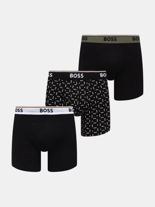 Zdjęcie produktu BOSS bokserki męskie z bawełną BoxerBr 3P Power Des 3-pack czarny