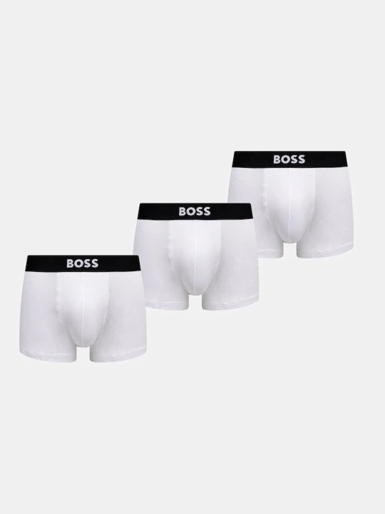 Zdjęcie produktu BOSS bokserki męskie bawełniane z elastanem Trunk 3P BOSS ONE 3-pack biały
