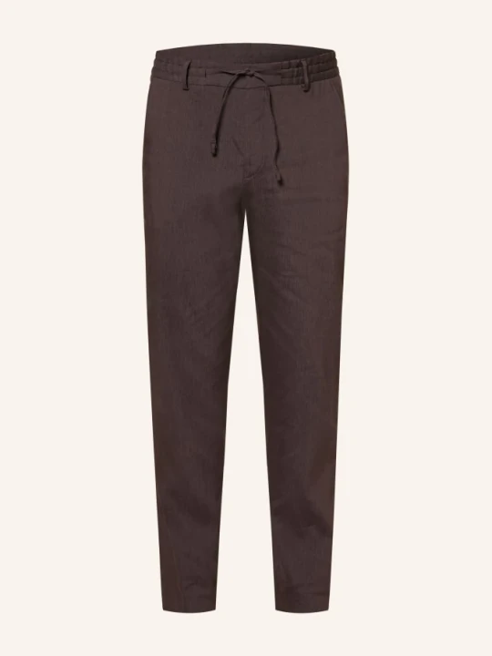 Zdjęcie produktu Boss Chino Perin Tapered Fit Z Lnem braun CIEMNOBRĄZOWY