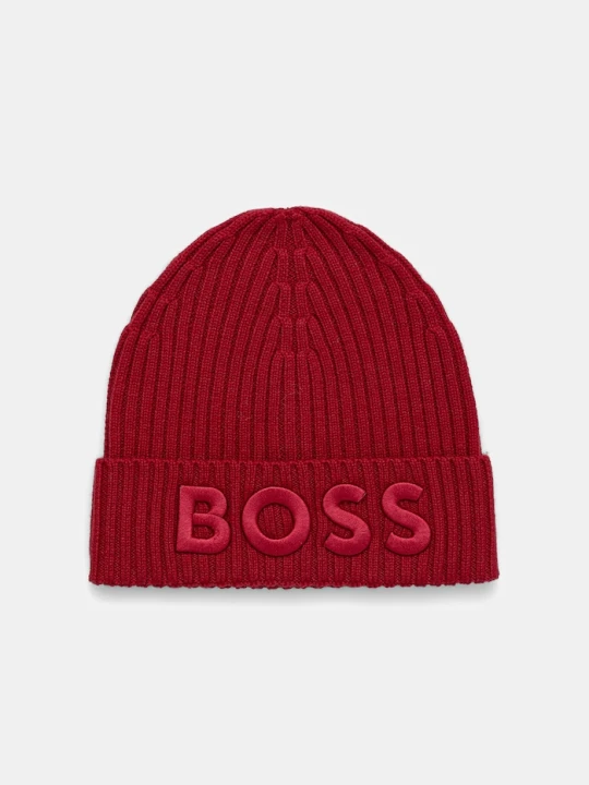 Zdjęcie produktu BOSS czapka wełniana Lara_hat czerwony