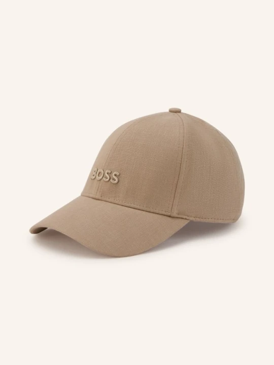 Zdjęcie produktu Boss Czapka Z Daszkiem Z Lnu Ari beige JASNOBRĄZOWY