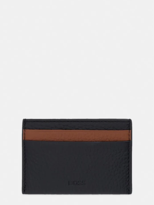 Zdjęcie produktu BOSS etui na karty męskie skórzane BOSS x Aston Martin czarny