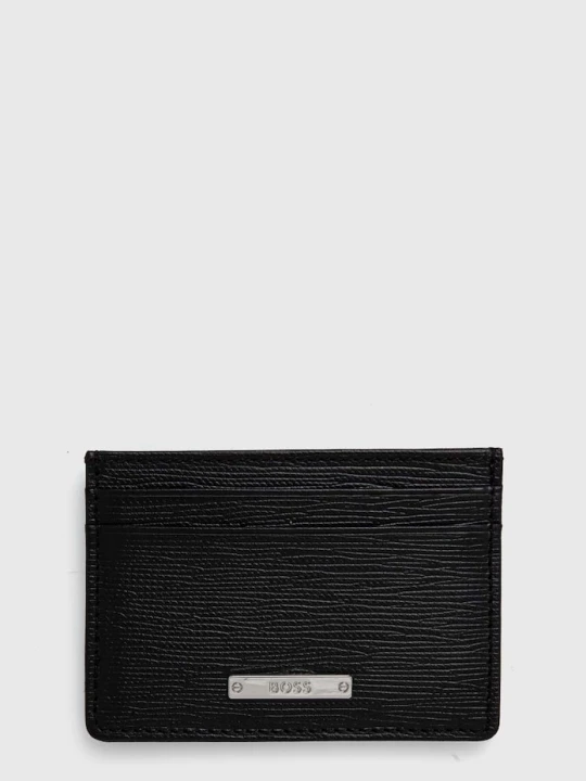 Zdjęcie produktu BOSS etui na karty skórzane czarny