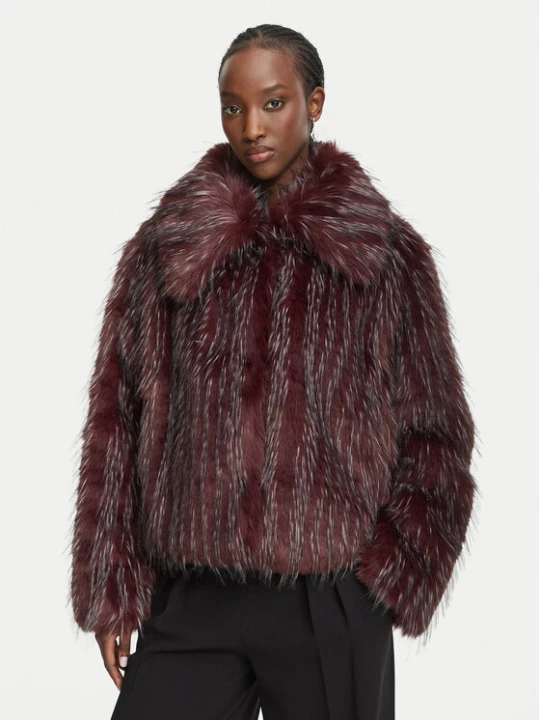 Zdjęcie produktu BOSS Futro C_Cefura1 50568499 Bordowy Relaxed Fit