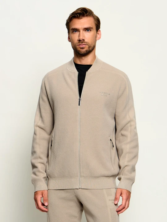 Zdjęcie produktu BOSS GREEN Bluza KN_PS Icons70 FZ | Boss x Porsche | frotté | Regular Fit beżowy