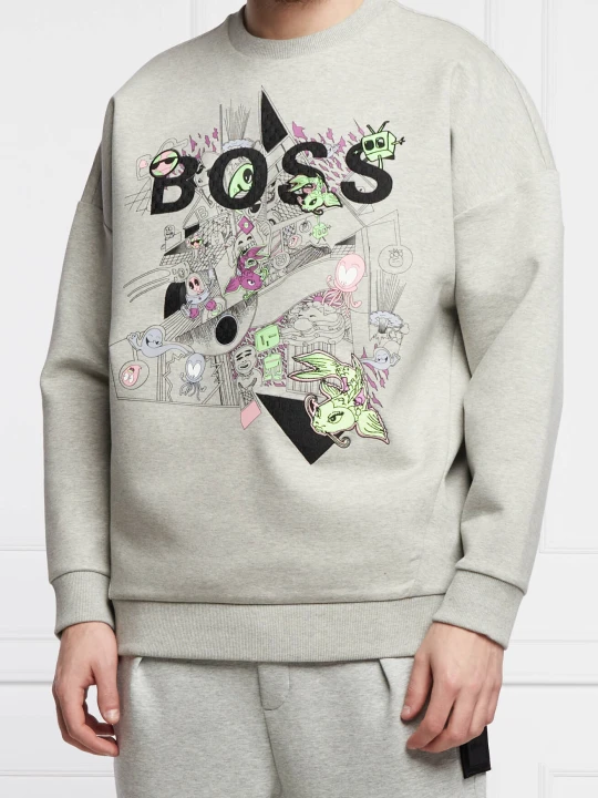 Zdjęcie produktu BOSS GREEN Bluza Salbo Lotus | Regular Fit szary