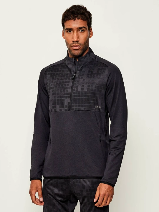Zdjęcie produktu BOSS GREEN Bluza SW_Jump QZ | Regular Fit | stretch granatowy
