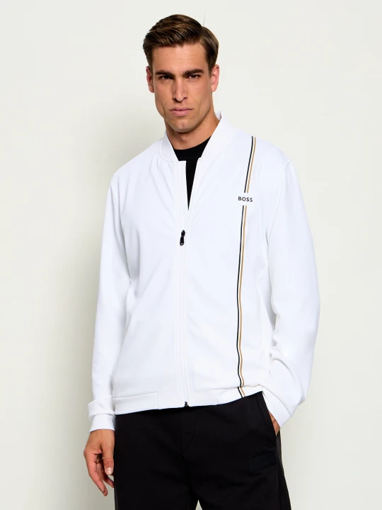 Zdjęcie produktu BOSS GREEN Bluza SW_TOC Game FZ | Regular Fit | stretch biały